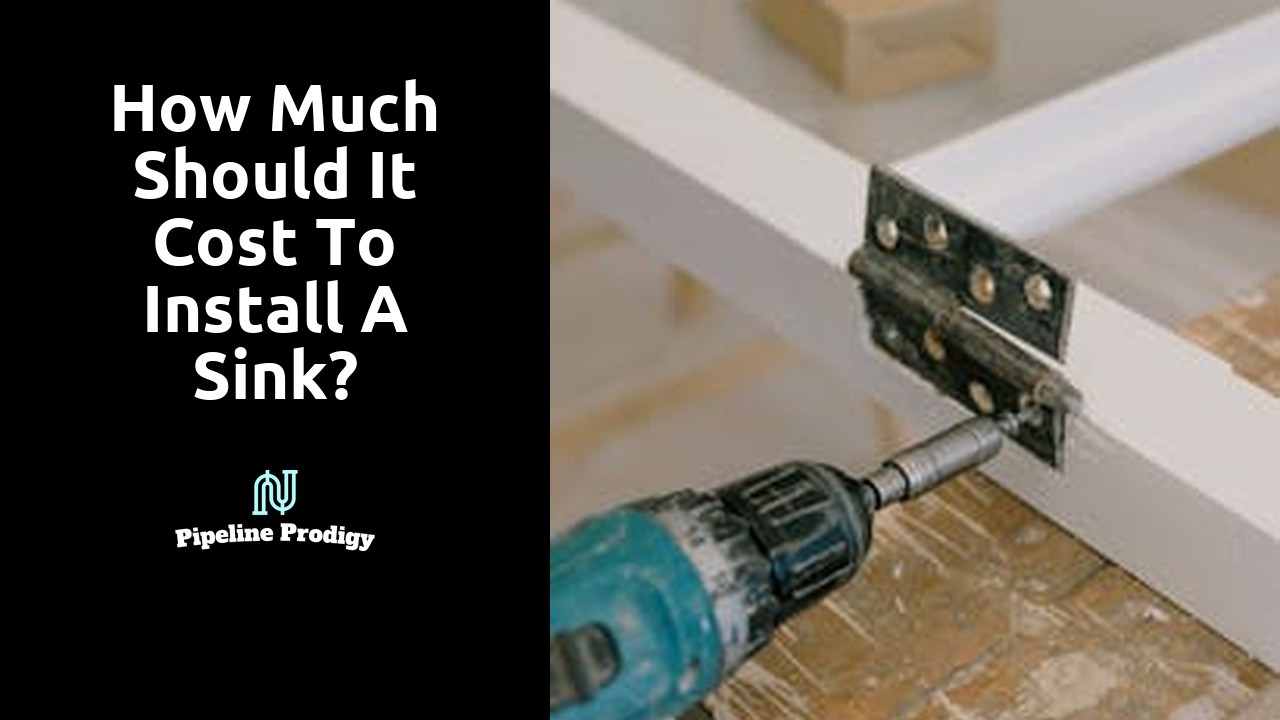 How much should it cost to install a sink?